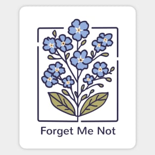 Forget Me Not Flower Magnet